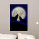 Wlfe Vor Dem Mond Wall Decal