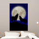 Wlfe Vor Dem Mond Wall Decal