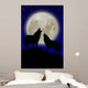 Wlfe Vor Dem Mond Wall Decal