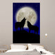 Wlfe Vor Dem Mond Wall Decal