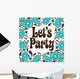 Seventies Style Party Invitation Wall Mural