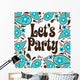 Seventies Style Party Invitation Wall Mural