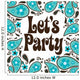 Seventies Style Party Invitation Wall Mural