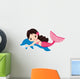 Little Mermaid with Dolphin Wall Decal