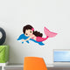 Little Mermaid with Dolphin Wall Decal