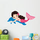 Little Mermaid with Dolphin Wall Decal