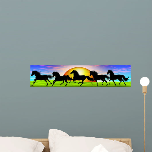 Cavallo Selvaggio-Horse Banner-Cheval Sauvage Wall Mural