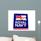 Royal Navy Sign With Flag Wall Mural