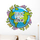 Global Peace Worldwide Love Wall Decal