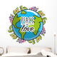 Global Peace Worldwide Love Wall Decal