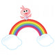 Rainbow Clouds and Bird Wall Mural