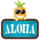 Pineapple with Aloha Sign Wall Decal
