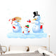 Happy Snowman Family Wall Decal