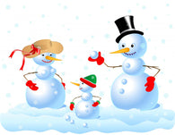 happy snowman family Wall Decal