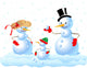happy snowman family Wall Decal