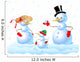 Happy Snowman Family Wall Decal
