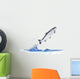 jumping out from water salmon Wall Decal