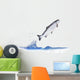 jumping out from water salmon Wall Decal