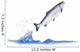 jumping out from water salmon Wall Decal