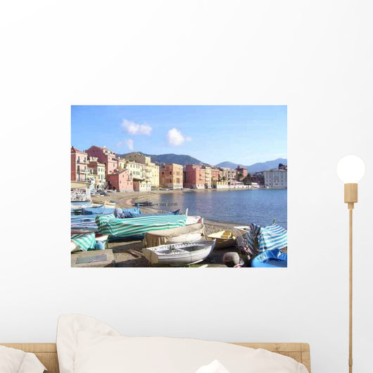 Village Fisherman Italy Wall Decal