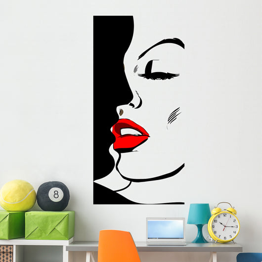 Vector illustration of Kissing Couple. Love. Wall Mural