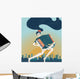 Girl and Accordion Wall Decal