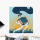 Girl and Accordion Wall Decal