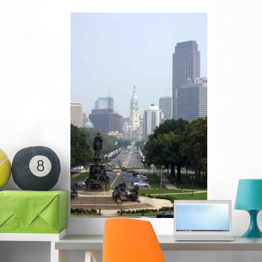 Skyline from Art Museum Wall Decal