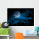 Spooky Graveyard on Halloween Night Wall Mural
