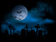 Spooky Graveyard on Halloween Night Wall Mural