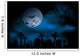 Spooky Graveyard on Halloween Night Wall Mural