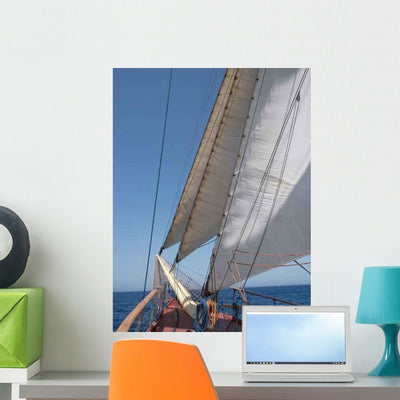 Three Sails Wall Decal shown on a wall