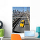 Brooklyn bridge & Yellow Cab. Wall Mural