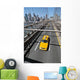 Brooklyn bridge & Yellow Cab. Wall Mural