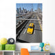 Brooklyn bridge & Yellow Cab. Wall Mural