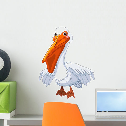 Cartoon Pelican Wall Decal
