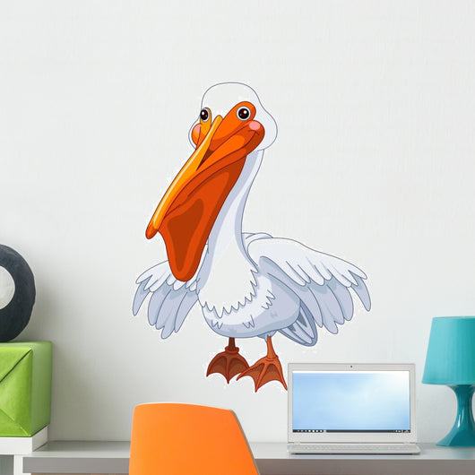 Cartoon Pelican Wall Decal