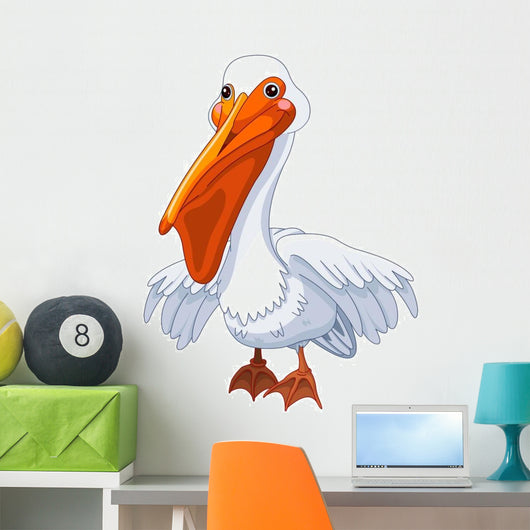 Cartoon Pelican Wall Decal