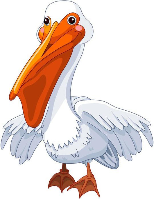 Cartoon Pelican Wall Decal