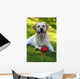 Happy Dog Face Wall Mural