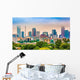 Charlotte NC Skyline Foggy Wall Decal