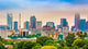 Charlotte NC Skyline Foggy Wall Decal