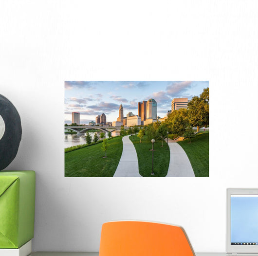 Nighttime Skyline Columbus Ohio from Wall Decal