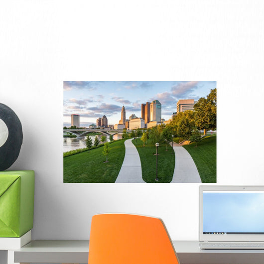 Nighttime Skyline Columbus Ohio from Wall Decal