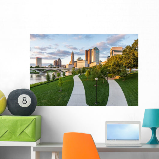 Nighttime Skyline Columbus Ohio from Wall Decal