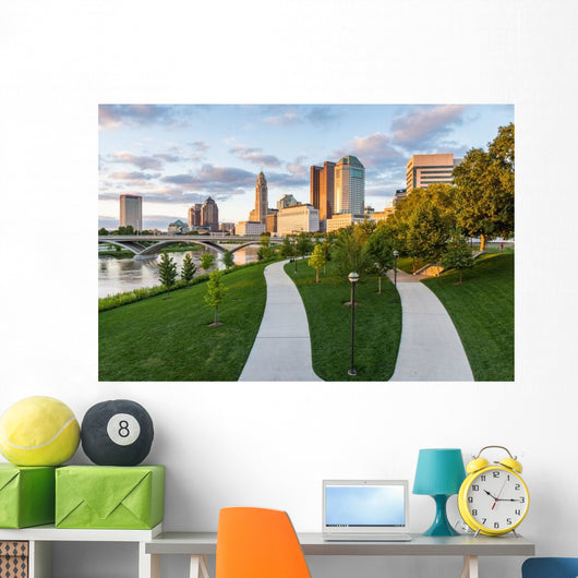 Nighttime Skyline Columbus Ohio from Wall Decal