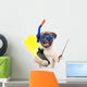 Funny Pug Dog Snorkeling Wall Decal