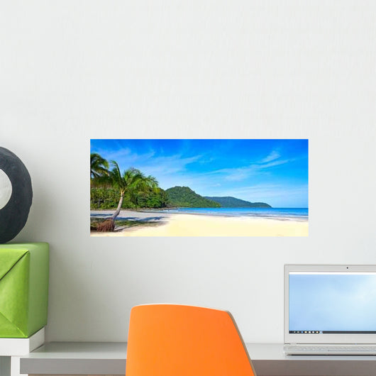 Palm Empty Beach Wall Decal