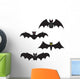 Set Halloween Bats Wall Decal Sticker Set