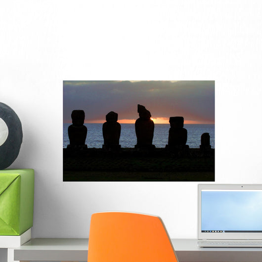 Easter Island - Sunset at Tahai Wall Mural
